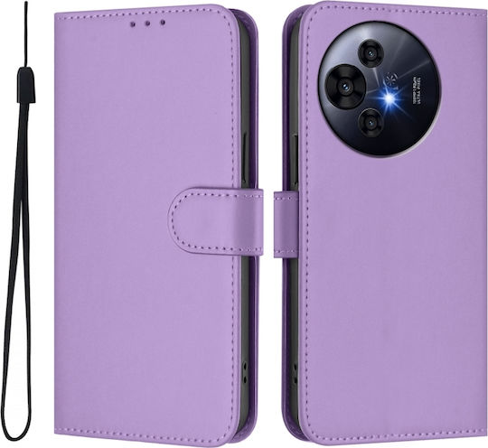 Skin Feel Solid Color Wallet Piele Lila (TCL 50 NXTPAPER 5G / TCL 50 Pro NXTPAPER 5G)