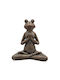 Artekko Animal Brown Decorative Frog Magnesium 30x18x34 Cm 30cm X 18cm X 34cm