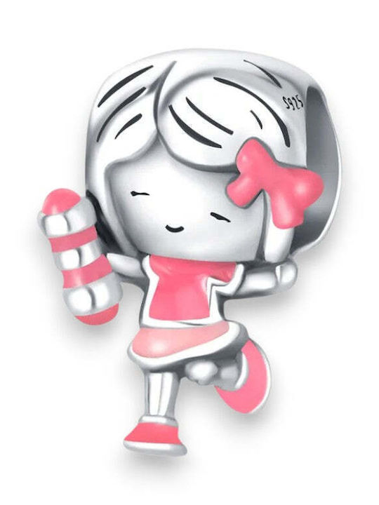 Charmy Charm Γούρι από Ασήμι Ροζ