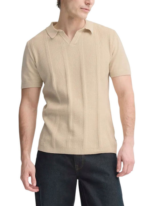 Blend Polo Μπλούζα Κοντομάνικη Μπεζ