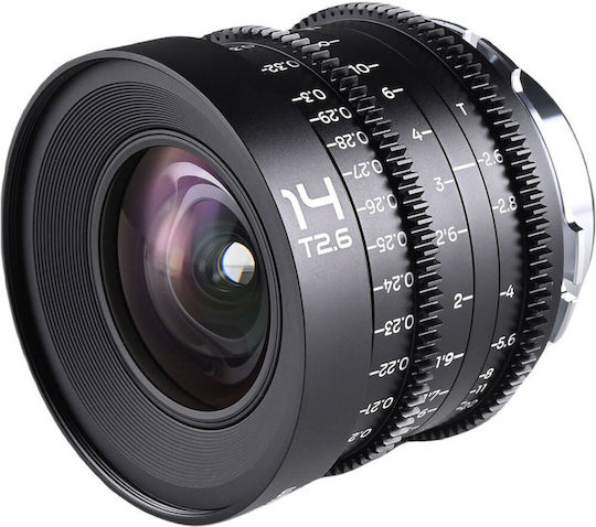 Laowa Full Frame Φωτογραφικός Φακός 14mm T2.6 Zero-D VV Cine Σταθερός για Arri PL Mount Μαύρος