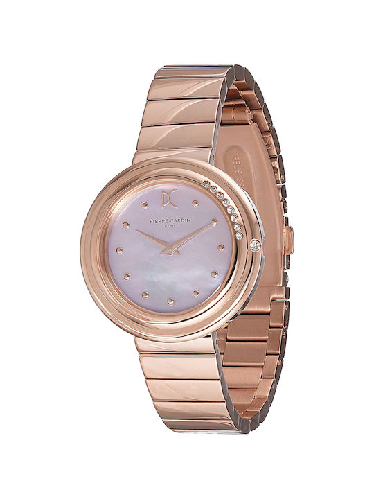 Pierre Cardin Women's Watch with Pink Gold Meta...