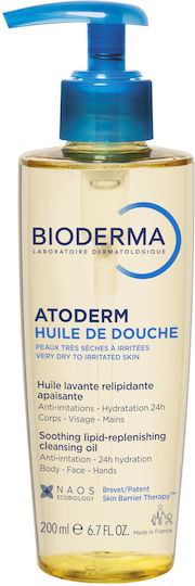 Bioderma Atoderm Huile de douche Нежен маслен душ гел против раздразнения за чувствителна суха до атопична кожа