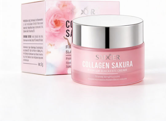 Sadoer Collagen Sakura Fermitate Elasticitate Light Cremă de Față pentru Hidratare și Strălucire 50gr
