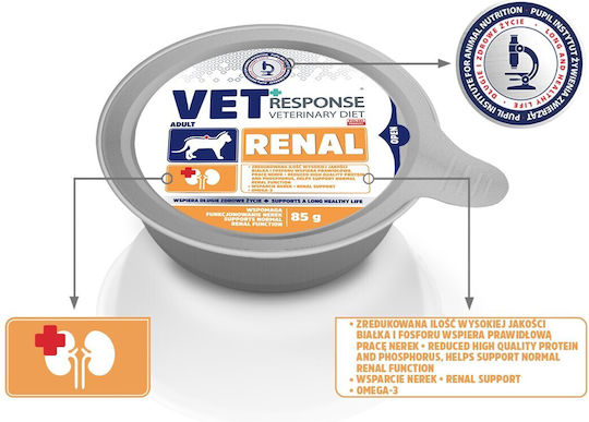 Vet Response Nassfutter für Katzen in Tablett mit Huhn 85gr