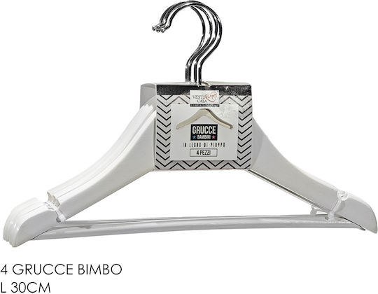 General Trade Clothes Hanger White 653309 4pcs