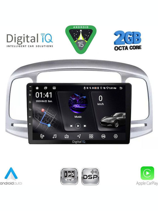 Digital IQ Car Audio System for Hyundai Accent 2005-2012 Bluetooth USB Wi-Fi GPS Apple CarPlay with 9 Inch Touch Screen DIGITAL IQ RSF 4249 CPA