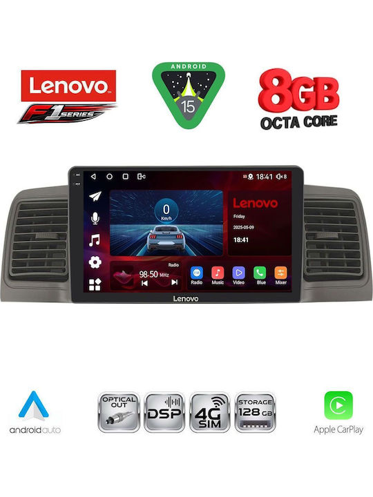 Lenovo Car Audio System for Toyota Corolla 2001-2006 (Bluetooth/USB/WiFi/GPS/Apple-Carplay/Android-Auto) with Touch Screen 9"