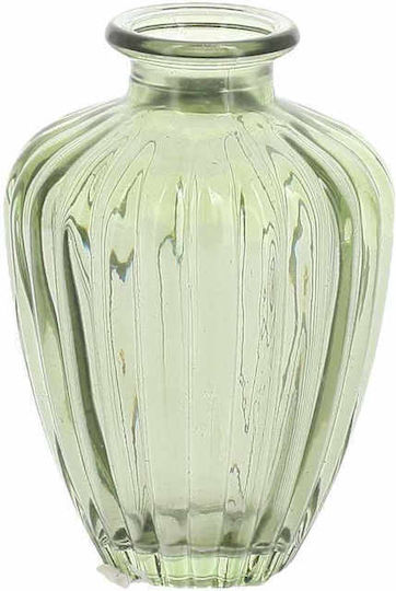 Beauty Home Vază Din Sticlă Jeanne Verde Y10.5cm