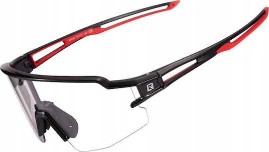 Rockbros Cycling Glasses with Black Frame & Photochromic Lenses