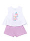 Kinder-Set mit Shorts Sommer 2Stück Lilac