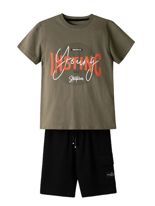 Kinder-Set mit Shorts Sommer 2Stück Khaki