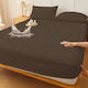 Pucioasa Protecție pentru Saltea Set cu Fețe de Pernă King Size Waterproof Maro 200x200cm