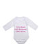 Baby Bodysuit Long Sleeve Godmother White