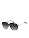 Victoria Beckham Unisex Sonnenbrillen mit Schwarz Metallisch Rahmen und Schwarz Farbe