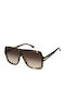 Victoria Beckham Unisex Sonnenbrillen mit Braun Horn umrandetem Rahmen und Braunen Gläsern