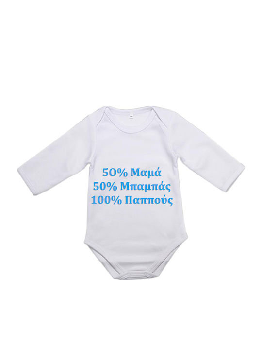 Body Pentru Bebeluşi Cu Mâneci Lung Alb
