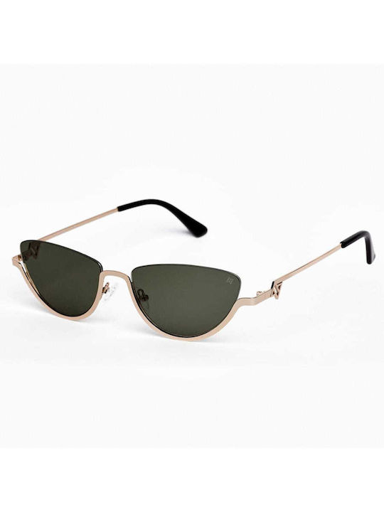 AV Sunglasses Zuma Unisex Sunglasses With Gold Metallic Frame 121-ZUMA Gold