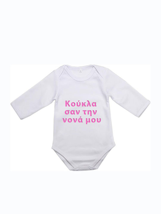 Baby-Strampler Langarm Nona Weiß