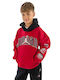 Kids Sweatshirt with Hood and Pockets Red