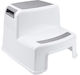 Scăunel Două Trepte Wc Booster Little Mom Gri Multifuncțional Toaletă Baie Bucătărie Scăunel Treaptă Suport Ergonomic Mânere Stabil Bază Antiderapantă Dimensiune 36 X 30.5 X 26.5 Cm