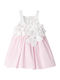 Children's Dress Sleeveless Tulle White-pink