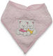 Nancy Dimo Waterproof Bib from 100% Cotton with Hoop & Loop Fastener Pink
