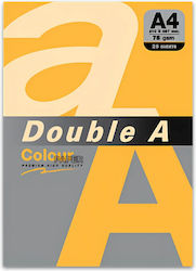 Hârtie Colorată Pentru Copiator A4 75gsm Pachet 25 Foi Double A Neon Portocaliu
