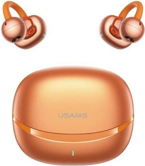 Usams Echo R03 Отворено ухо Bluetooth хендсфри Слушалки с Кутийка за Зареждане Оранжев