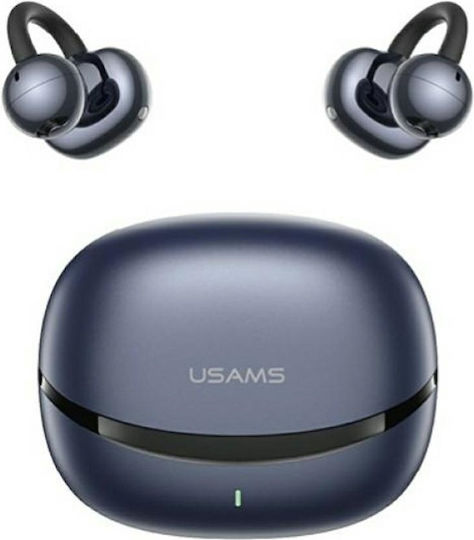 Usams Echo R03 Open Ear Bluetooth Handsfree Ακουστικά με Θήκη Φόρτισης Μπλε