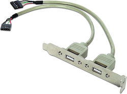 Cablexpert Dual Usb 2.0 Receptacle On Bracket Cablexpert Dual Usb 2.0 Receptacle On Bracket
