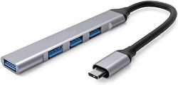 Green Lyca USB-Hub 4 Anschlüsse (USB-C) Green Lyca USB-Hub 4 Anschlüsse (USB-C)