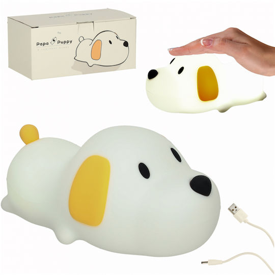 ikonka Kinder Dekorative Lampe Berührung Weiß 15x11x10εκ.