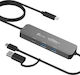 J5create Hub USB 3 Porturi USB 3.2 cu Conectare USB-A Gri