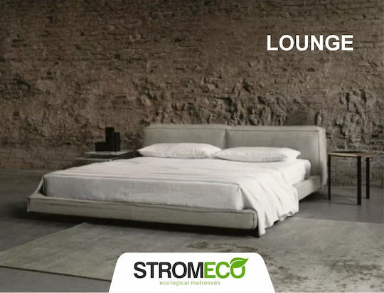 Lounge Bed Upholstered with Beige Fabric for Mattress 170x190cm