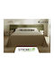 Alaska Double Bed Upholstered with Fabric Green for Mattress 170x200cm