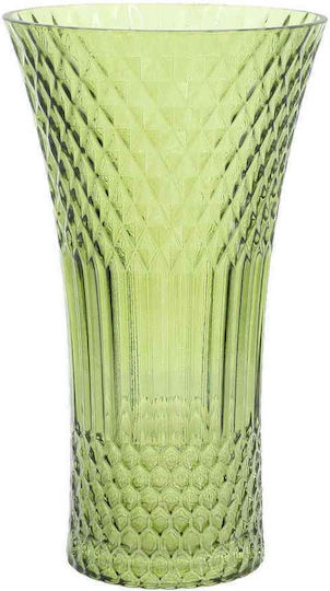 Beauty Home Vază Din Sticlă Iris Verde Y23cm