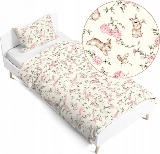 BabyMam Set Cearceaf Pentru Copii Single Roz