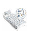 BabyMam Conținut set Husă de pilotă pentru copii Single cu față de pernă Bumbac Blue Ocean 140x200cm