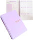 Obro Spiral Planer Agenda Wöchentlich Organisation Gewohnheitstracker To-do-Liste Lila A5