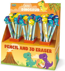 I Love Dinosaur Grafik Bleistift 3D Dinosaur Figur 3 Verschiedene Designs oder Farben 36 Stück Display