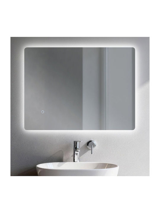 Sparke Rectangular Bathroom Mirror Led 80x60cm White