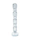 Artekko Candle Holder Glass in Transparent Color 8x38x8cm 1pcs
