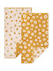 Kentia Magy Facecloth 50x90cm Mustard Ecru 2 Pieces Weight 550gsm