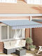 vidaXL Terrace Wall Tent with LED Light Blue 2.5x2cm