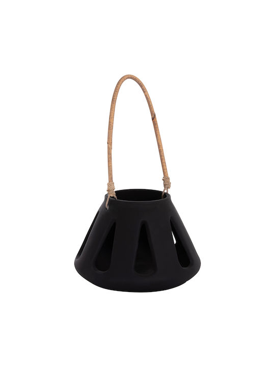 HomeMarkt Erantyl Rattan Tabletop Lantern Black 10x10x10cm