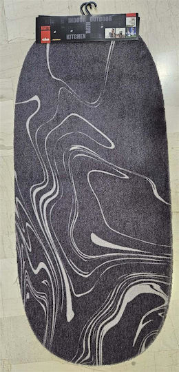Kalogirou Home Χαλάκι Κουζίνας Διάδρομος 67x150cm Οβάλ Tree Grey