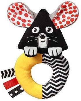 Babyono Baby Activity Toy Mouse with Sounds for Newborns