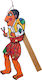 Echte Holzfigur Karagiozis Kopritis 26cm Griff Schattentheater Figuren