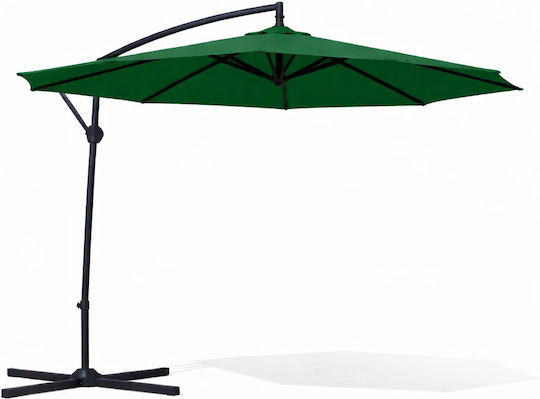 Hängender Metall-Garten- und Terrassen-Sonnenschirm in Grün Hängender Metall-Garten- und Terrassen-Sonnenschirm in Grün